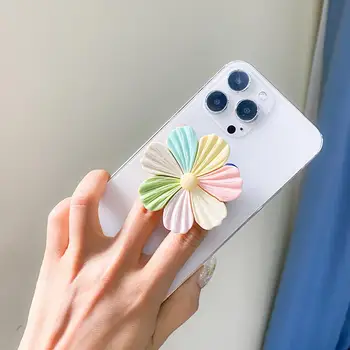 Flower Korea Grip Tok Элегантный мобильный телефон Griptok 3D Цветной Задний кронштейн для мобильного телефона, Держатель заднего кольца, Настольная подставка