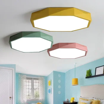 Скандинавский креативный светильник для спальни, светодиодный потолочный светильник, ультратонкие Домашние персонализированные лампы Macaroon для детской комнаты