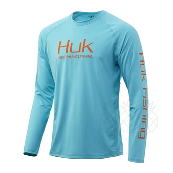 Мужская рубашка для рыбалки с защитой от ультрафиолета Performance UPF50, Быстросохнущая Солнцезащитная одежда с длинным рукавом, Дышащая Спортивная одежда