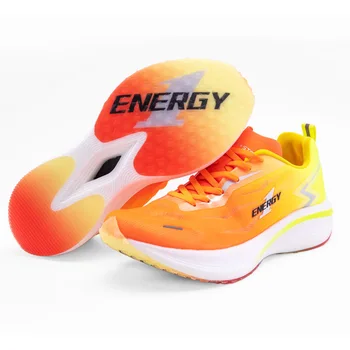 Профессиональные мужские кроссовки для бега, противоскользящая спортивная обувь, Женские оранжево-зеленые кроссовки для бега, мужские кроссовки класса люкс для пар.