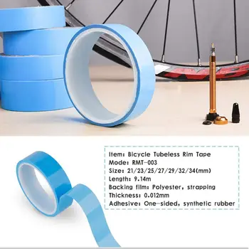 Бескамерная лента для обода велосипеда, эластичная обвязка, клей из синтетического каучука Толщиной 0,012 мм, длиной 9,14 м