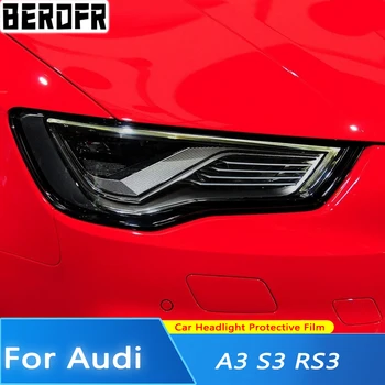 Для Audi A3 S3 RS3 8V 14-16 17-2020 Sportback, оттенок фар автомобиля, черная защитная пленка, прозрачные виниловые наклейки из ТПУ