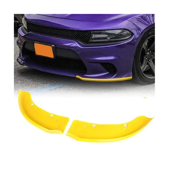 1 Пара сплиттера для губ на переднем бампере, протектор спойлера желтого цвета для Dodge Charger SRT Scat 68327084AA 68327085AA