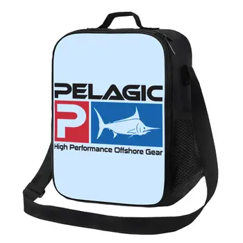 Пелагическая рыбалка, изолированная сумка для ланча для женщин, подарок рыбака, термоохладитель, коробка для бенто для детей, школьников