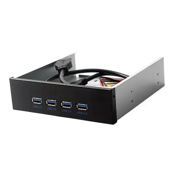 Концентратор CY USB 3.0 с 4 портами на передней панели и материнской плате, 20-контактный соединительный кабель для 5,25 
