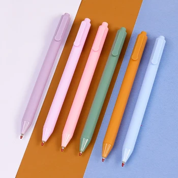 Карамельный цвет, милая гелевая ручка Morandi, школьные офисные письменные принадлежности, канцелярские принадлежности, черные ручки для подписи 0,5 мм, чернильная ручка для письма
