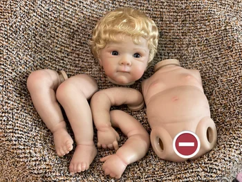 Милая Бетти Бебе Возрожденная Девочка С Укоренившимися Золотыми Волосами 50 см Виниловая Кукла-Реборн Во Все Тело С 3D Раскрашенной Кожей, Реалистичная Кукла-Реборн-Бэби