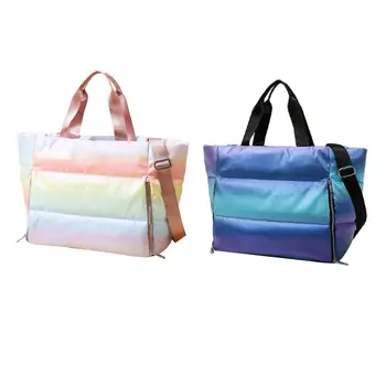Женская сумка через плечо, дорожная сумка-тоут, съемный плечевой ремень, прочная и легкая, с мокрым карманом для путешествий на короткие расстояния