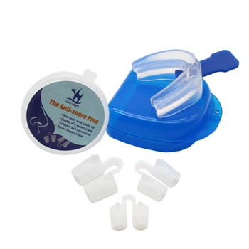 Набор храпящих устройств, пищевая силиконовая пробка для храпа, зажим для носа, защита от апноэ и каппы для плавного дыхания