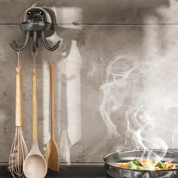 Вешалка для кухонной утвари, вешалка для кухонных полотенец, простая организация кухни с помощью вращающейся на 360 градусов посуды для шкафов