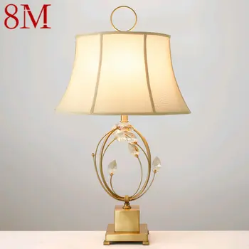 Современная хрустальная настольная лампа 8 м, светодиодная креативная настольная лампа с затемнением для домашнего декора гостиной спальни