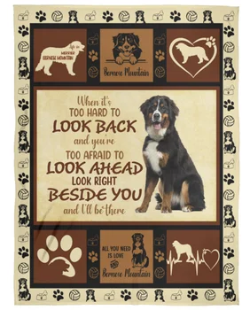 Всегда рядом с вами Одеяло для бернской горной собаки, одеяло для щенков, рождественский подарок любителю домашних животных