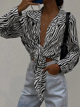 Женская рубашка с лацканами в полоску от Clacive Vitnage, осенние офисные модные женские блузки 2021, уличная рубашка, топ для женщин