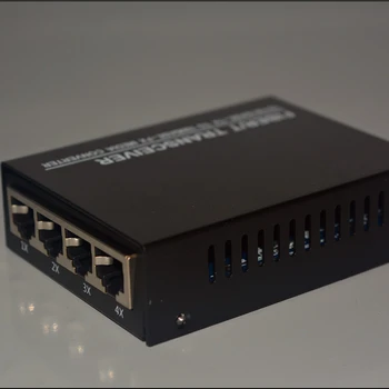 Медиаконвертер Ethernet волоконно-оптический коммутатор 1 волокно 4 порта локальной сети RJ45 10/100/1000 М
